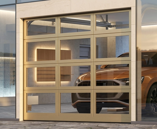 Панорамные ворота Алютех AluPro в Ессентуках